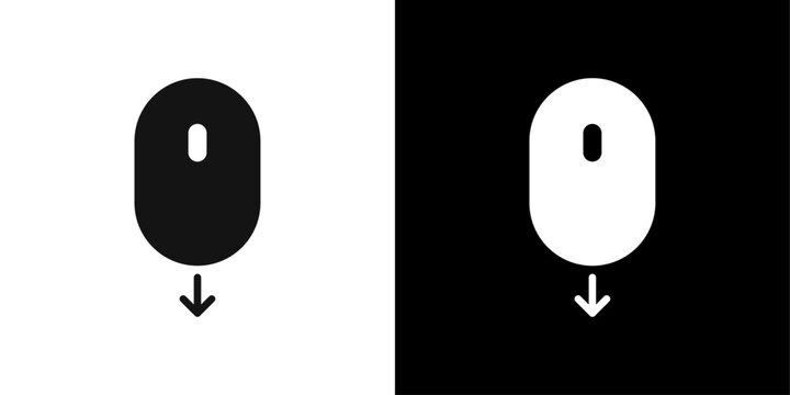 Scroll down icon logo set vector