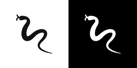 Snake icon logo set vector