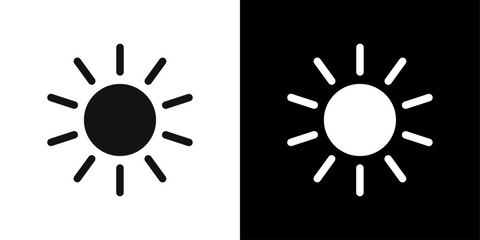 Sun icon logo set vector