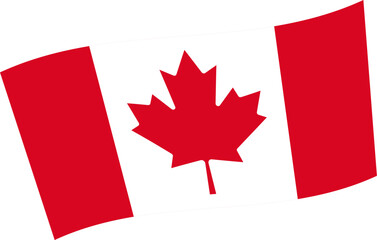 The national flag of Canada vector illustration. Transparent background
