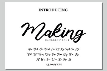 Making Font Stylish brush painted an uppercase vector letters, alphabet, typeface