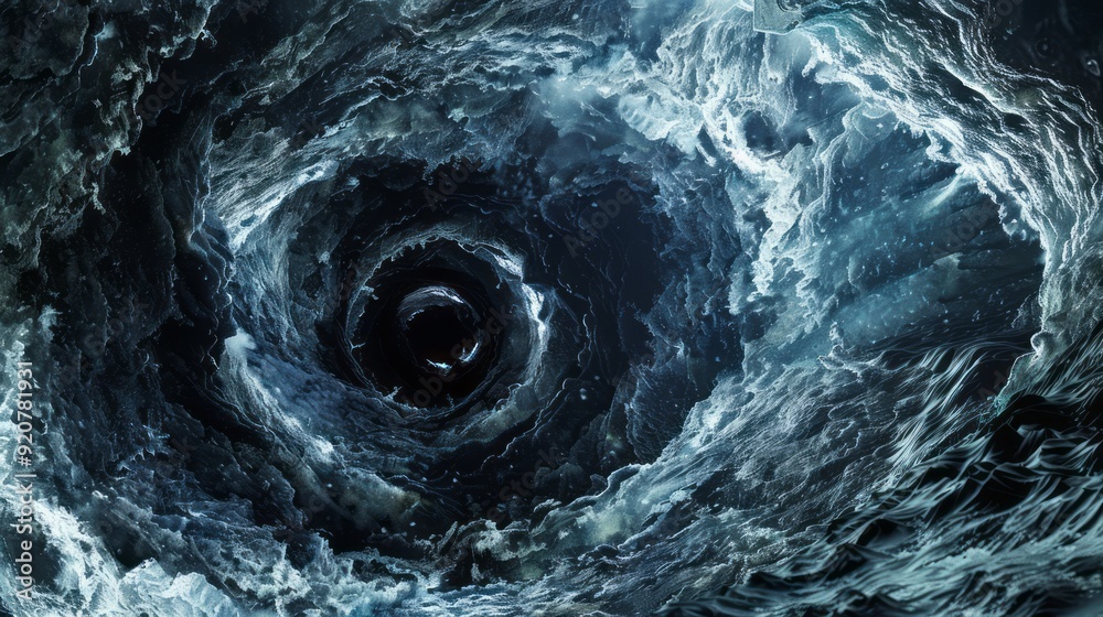 Wall mural illustration of dark vortex