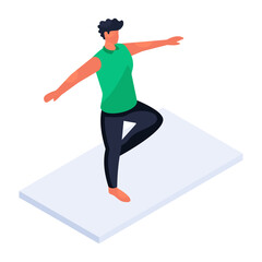 Trendy design illustration of yoga

