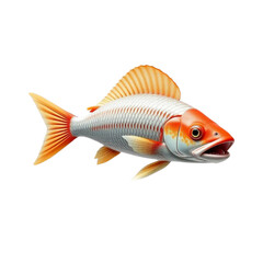 Fototapeta premium a aquarium fish on Isolated transparent background png. generated with AI