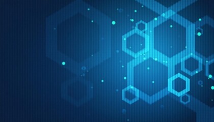  Digital abstract art with geometric shapes and glowing effects