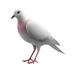 Fototapeta premium a 3d dove of peace on Isolated transparent background png. generated with AI