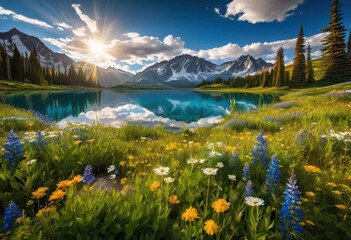 breathtaking landscapes showcasing vibrant natural beauty lush majestic clear blue skies, adventure, backdrop, biodiversity, countryside, cloud, colors