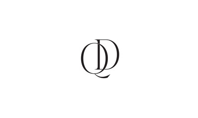 QD, DQ, D, Q Abstract Letters Logo Monogram