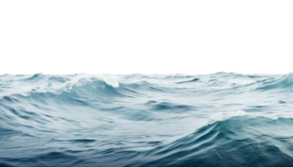 sea wave isolated on transparent background cutout