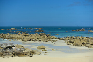 Meneham, Finistère Nord, Bretagne - rochers et plage