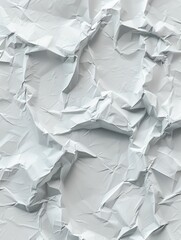 Obraz premium Creases and wrinkles on white paper crumpled surface, suitable for textures and backgrounds in graphic design