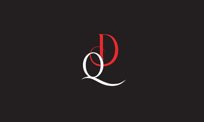 QD, DQ, D, Q Abstract Letters Logo Monogram