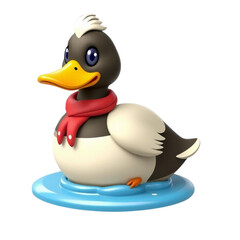 Obraz premium a 3d duck on Isolated transparent background png. generated with AI