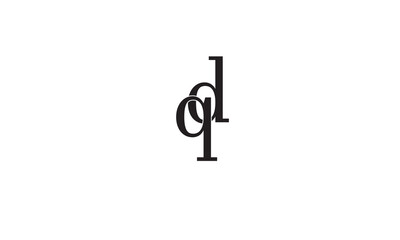QD, DQ, D, Q Abstract Letters Logo Monogram