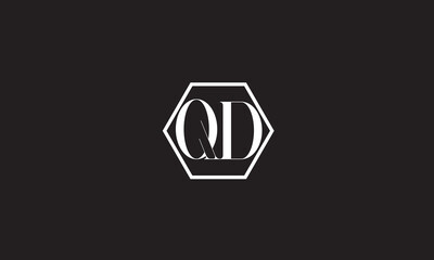 QD, DQ, D, Q Abstract Letters Logo Monogram