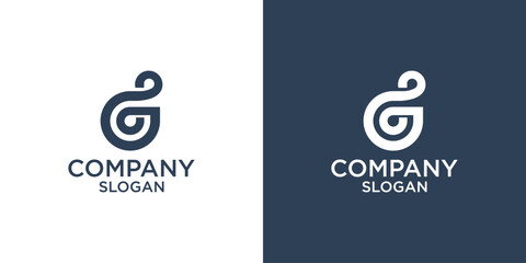 letter D abstract monogram logo vector design