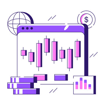 An flat design illustration of web Boxplot 

