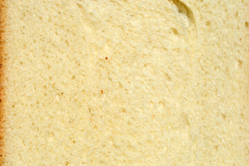Slice of bread close up detail
