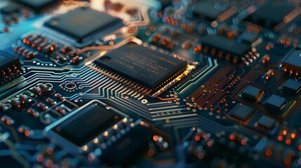 Fototapeta premium A close up of a piece of electronic equipment 