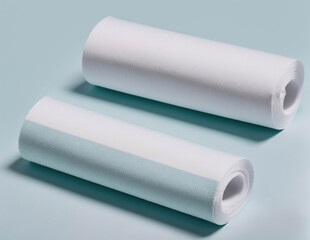 Obraz premium Two rolls of tape are shown side by side
