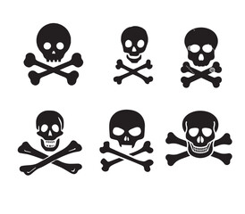 Silhouette Illustration of a human skull Vector
