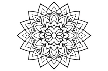 Mandala for coloring book illustration