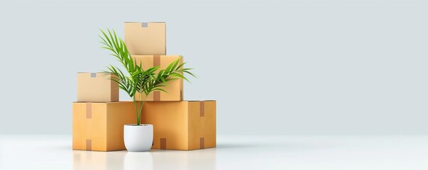 Asset liquidation, selling business inventory, flat design illustration