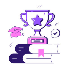 Modern design illustration of academic award

