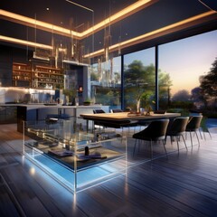 Modern smart house interior
