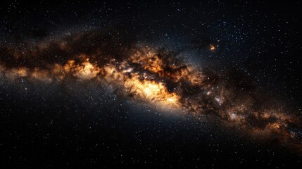 Fototapeta premium A photo of a breathtaking starry sky, captured with a long exposure, showcasing the vastness and beauty of the cosmos.