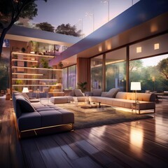 Modern smart house interior