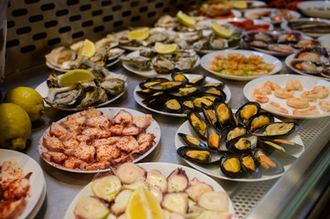 A view of some tapas in a spanish restaurant