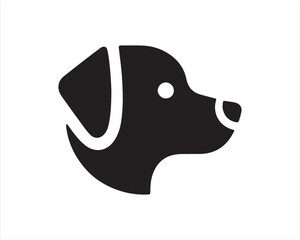 
Dog head icon. Silhouette simple. Flat style. Cartoon dog face. Logo design template. Vector illustration Animal Logotype concept. 