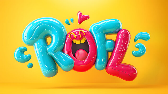 ROFL Design: Vibrant Cartoon Graphics with Modern Typography