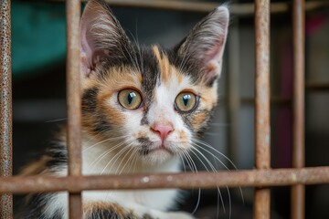 Calico Animal Spay: Pet Adoption and Neutering Campaign Print Postcard