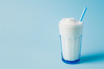 Non-alcoholic 'Blue Ocean' cocktail with passion fruit, grapefruit and curacao. Beautiful simple AI generated image in 4K, unique.