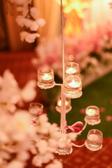 Amazing Oil lamp with floral background