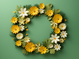Fototapeta premium Especial Flower papercraft art activity handmade copy space
