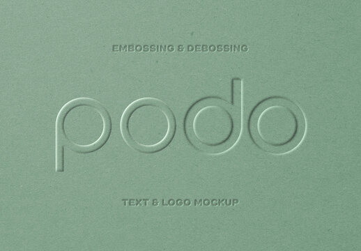 Embossing And Debossing Logo Mockup