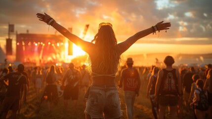Sziget Festival in Budapest, Hungary. A sense of camaraderie, freedom, and revelry fills the air as music lovers from all over the world gather at Ã"buda Island for a week-long festival of music