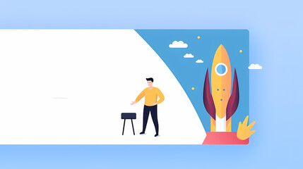 starting a new business project startup innovation vector image,Leave space for entering text.