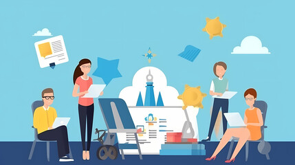 Obraz premium starting a new business project startup innovation vector image,Leave space for entering text.