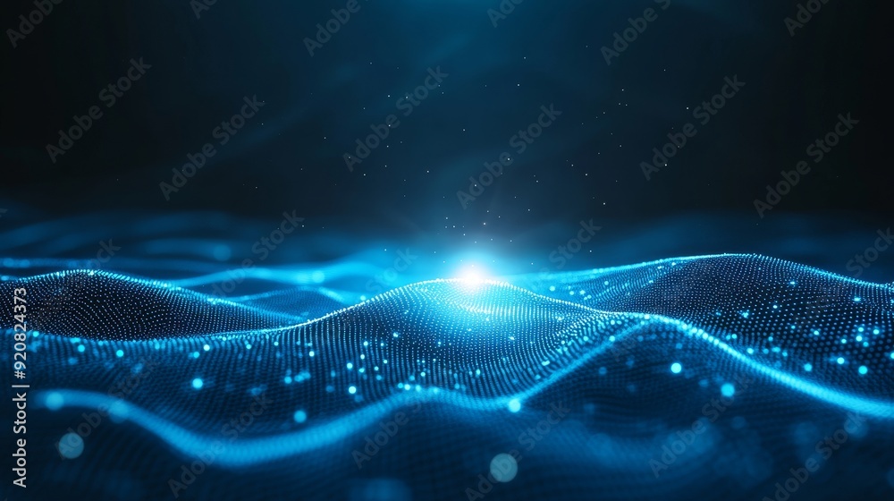 Poster a big data background concept. a motion of digital data flow. a transfer of big data. transfer and s