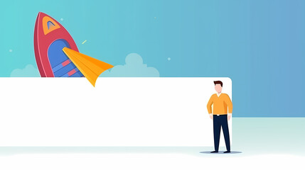 Obraz premium starting a new business project startup innovation vector image,Leave space for entering text.