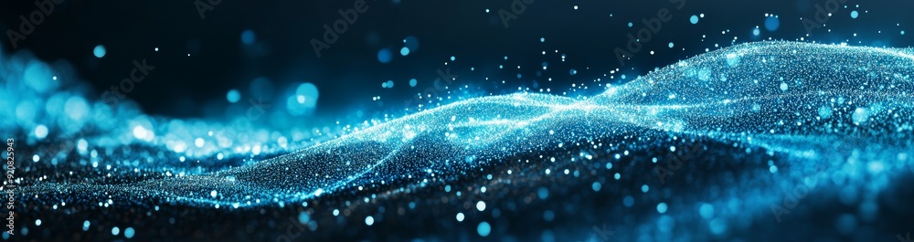 Poster abstract background with a dynamic wave. stock. abstract wave. big data technology.