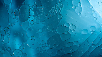 Abstract blue water bubbles background