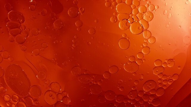 Abstract red water bubbles background