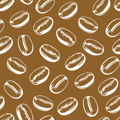 Coffee beans pattern background. coffee beans background. Coffee beans wallpaper. Coffee Beans Illustration for packaging.