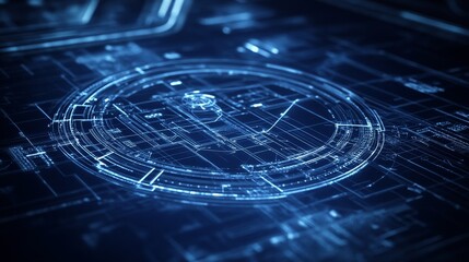 Fototapeta premium The Blueprints engineer technician design drawing mechanical gear engineering industry industrial technology project abstract presentation cover banner background. 3D rendering.