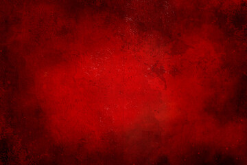 Red grunge background. Watercolor red texture background. Valentines or Christmas empty design for posters, presentations, ad banners